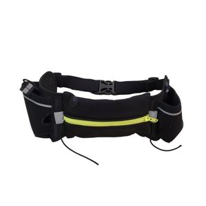 Running Trail Workout Hydration Belt Black Outdoors‎ Hip Bag